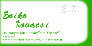 eniko kovacsi business card